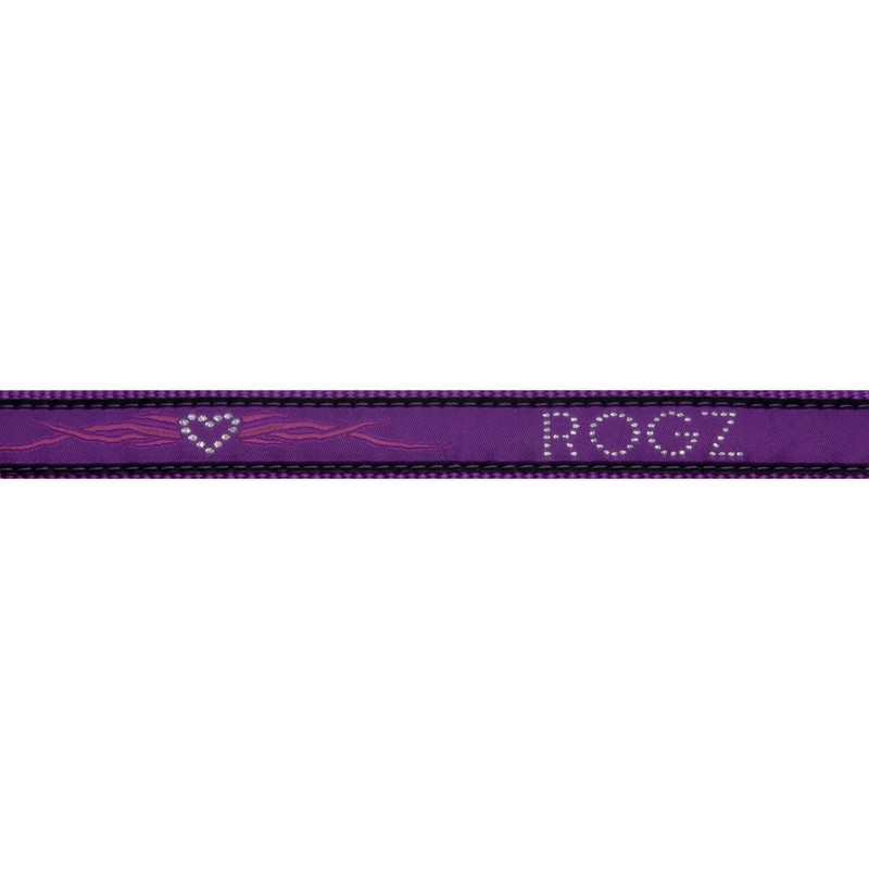 Rogz JellyBean klasična ogrlica Purple Chrome 11mm - 3/8"