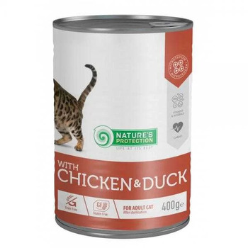 Natures Protection Piletina i pačetina Za ishranu sterilisanih mačaka 400gr