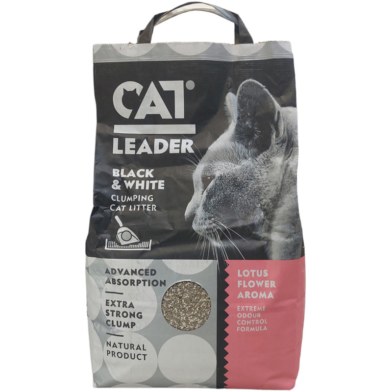 Cat Leader grudvajući Black&White sa mirisom lotosa 5kg