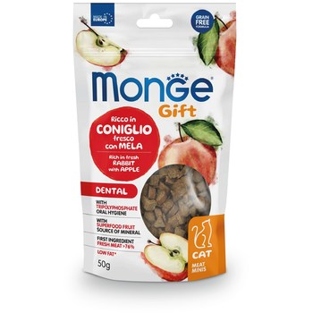 Monge Meat Minis Dental poslastica za mačke sa jabukom 50gr