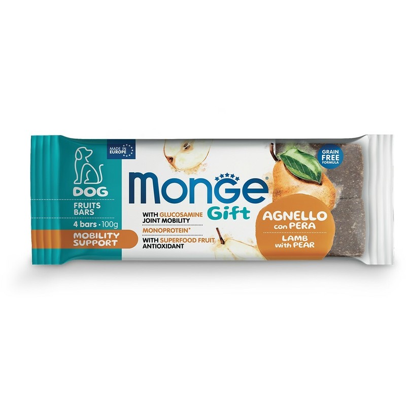 Monge Fruits bar Mobility support poslastica za pse jagnjetina sa kruškom 100gr