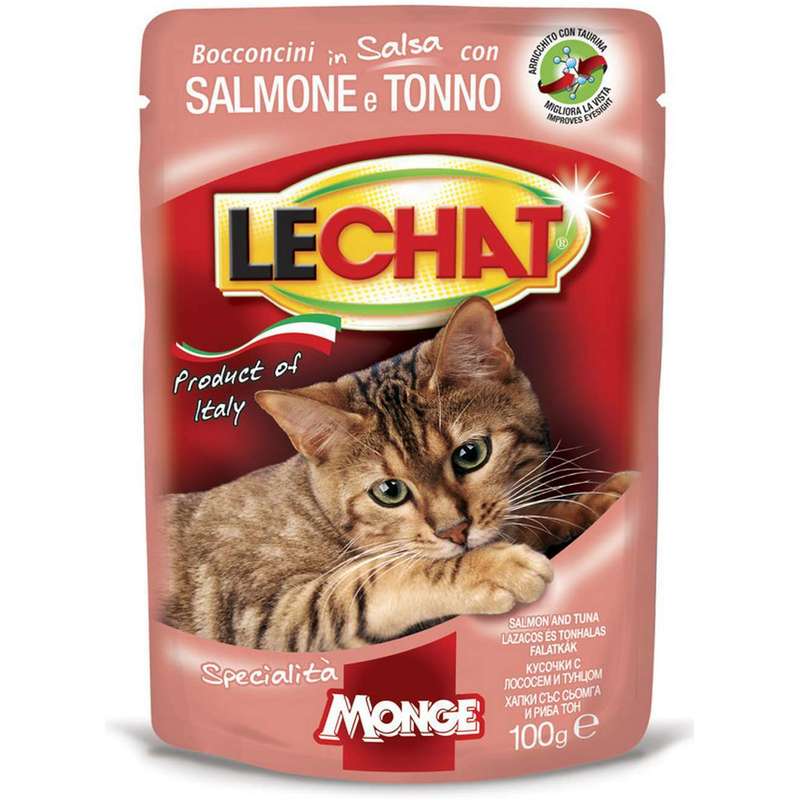 LeChat tuna i losos u sosu 100gr