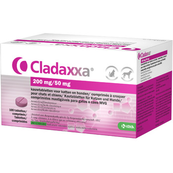 Krka Cladaxxa CHTB tableta za žvakanje za pse i mačke 200/50mg