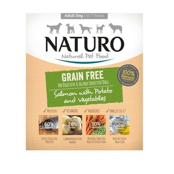 Naturo Obrok Adult Grain Free losos i krompir s povrćem 400g