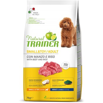 Trainer Natural Dog sa govedinom i pirinčem za odrasle pse malih rasa 7kg