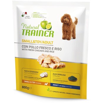 Trainer Natural Dog sa piletinom i pirinčem za odrasle pse malih rasa 800g