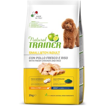 Trainer Natural Dog sa piletinom i pirinčem za odrasle pse malih rasa 2kg