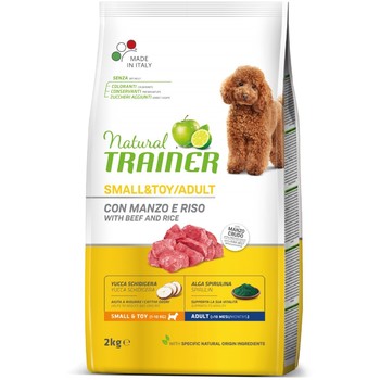 Trainer Natural Dog sa govedinom i pirinčem za odrasle pse malih rasa 2kg