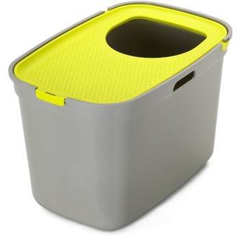 Moderna Top Cat toalet za mačku-siva + žuti poklopac