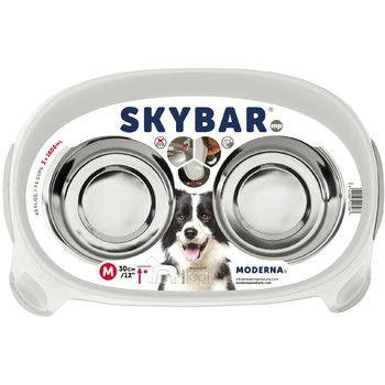 Moderna Sto sa činijama za pse Skybar 12" Medium -bela