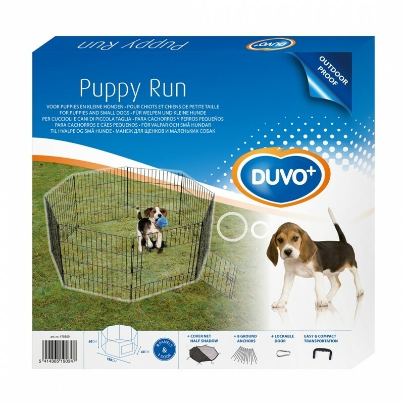 Duvo+ Ograda Puppy Run With Door & Net & Hooks 60X60cm Black