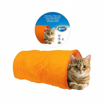 Duvo+ Igračka za mačke - Tunel za igru 50X25X25cm narandžasta