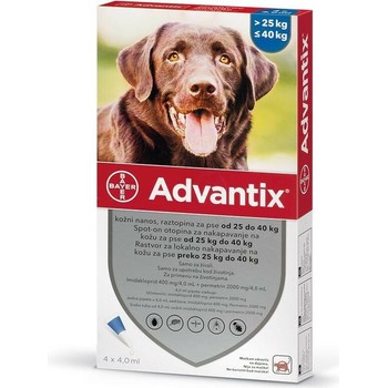 Bayer Advantix +25Kg 1Kom, Ampula SpotOn za pse protiv buva, krpelja i dr.