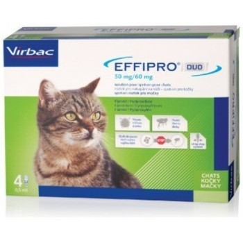 Virbac Effipro DUO 50mg/60mg za mačke (1-6kg), Ampula SpotOn protiv buva i krpelja 