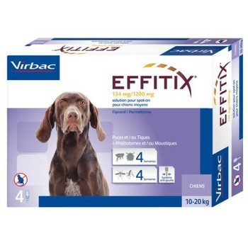 Virbac Effitix za srednje pse (10-20kg), Ampula SpotOn protiv buva, krpelja i komaraca