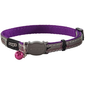 Rogz NightCat Ogrlica za mace Purple Budgies 200-310/8-12mm