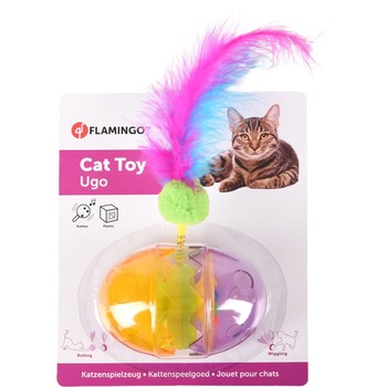 Flamingo Igračka za mačke - Ugo jaje sa perjem 9,5X6,5X20cm