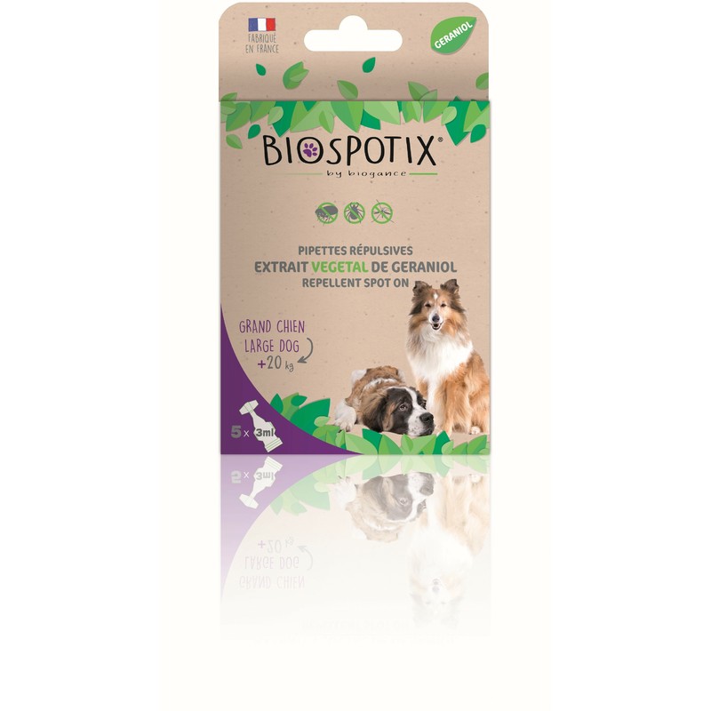 Biogance Biospotix Dog Spot on XL 9ml, Biljna ampula za pse protiv buva i krpelja