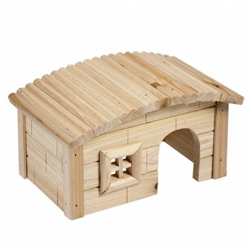 Duvo+ Drvena kućica za sitne životinje Dome Roof 20.5X13X12cm