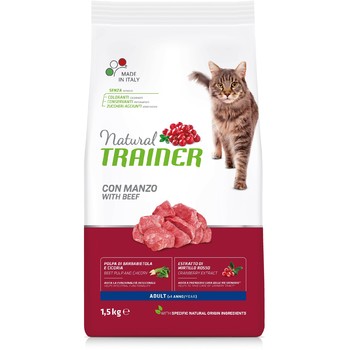 Trainer Natural Cat govedina za odrasle mačke 1.5kg
