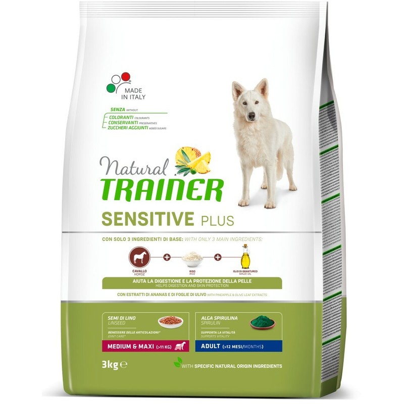 Trainer Natural Sensitive Plus sa konjetinom za odrasle pse srednjih i velikih rasa 3kg