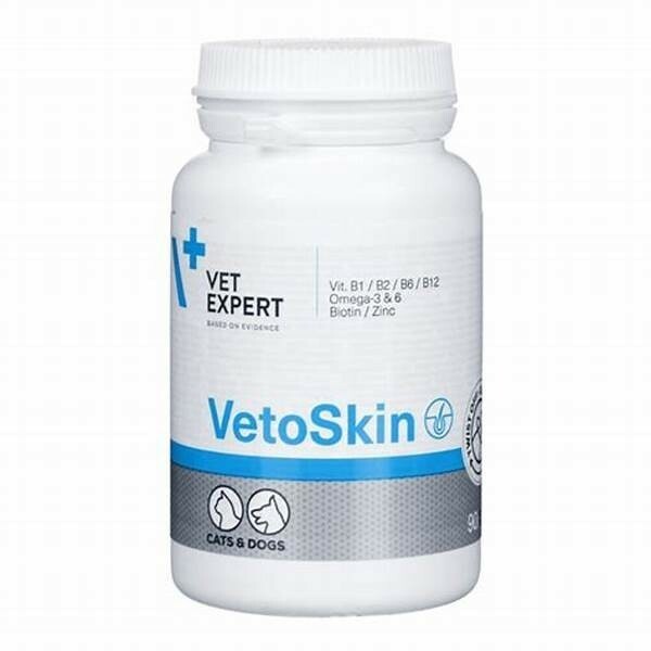 VetExpert Vetoskin 60 kps, Dodatak ishrani za pse i mačke sa dermatološkim problemima