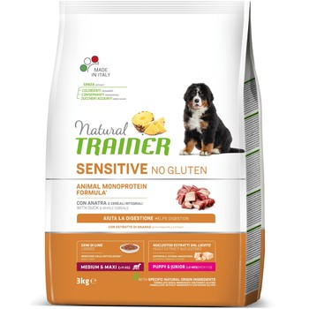 Trainer Natural Sensitive No Gluten sa pačetinom za štence i mlade pse srednjih i velikih rasa 3kg