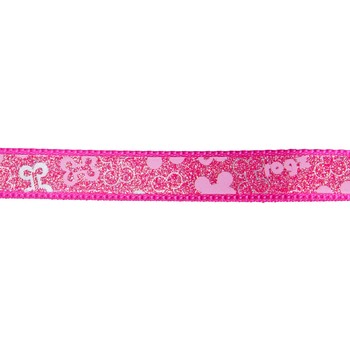 Rogz Trendy klasična ogrlica za štence Pink Bones XS