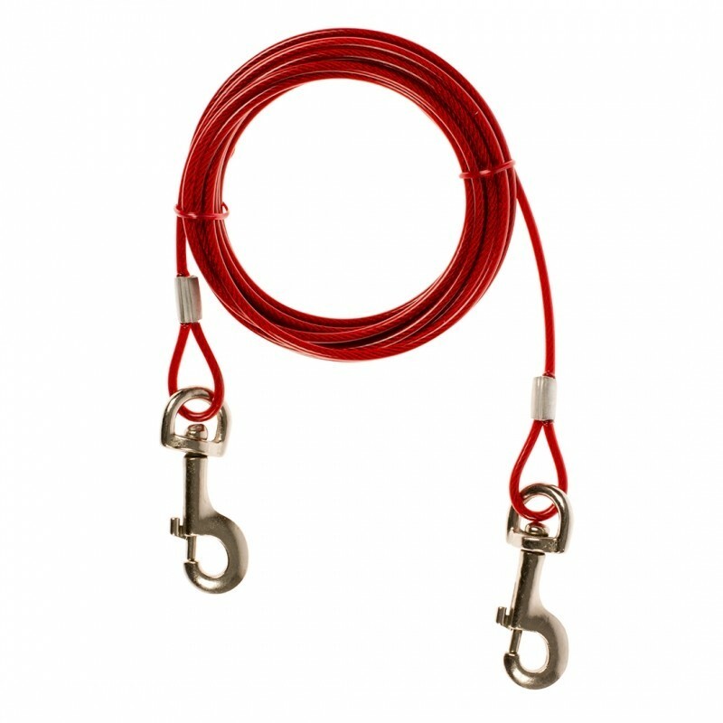 Duvo+ Kabl za vezivanje pasa / lagan 4,5M Crvena