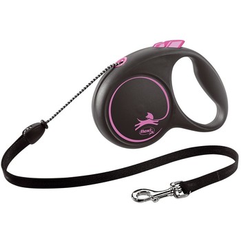 Flexi Black Design M Cord 5m roze