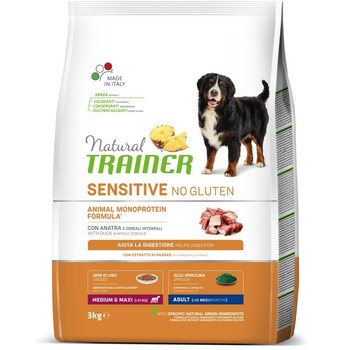 Trainer Natural Sensitive No Gluten sa pačetinom za odrasle pse srednjih i velikih rasa 3kg