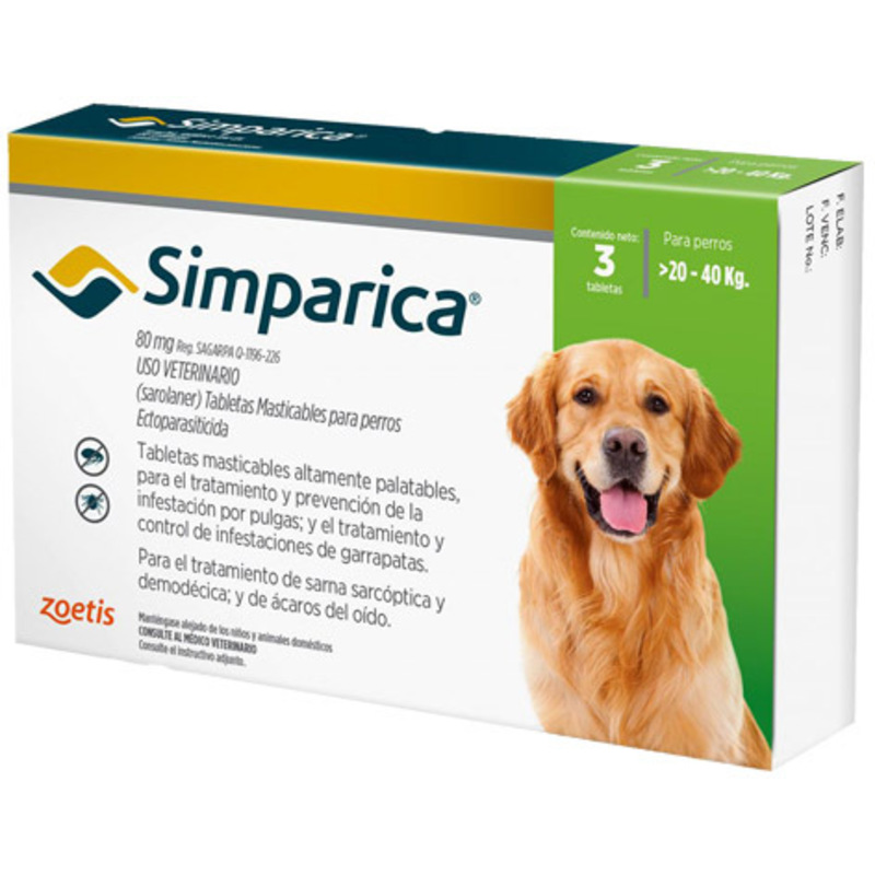 Zoetis Simparica Tableta protiv ektoparazita za pse 20-40kg