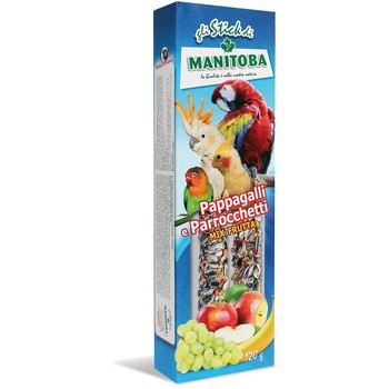 Manitoba Nimfe/papagaji - štapići miks sa voćem 120g