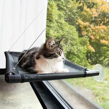 Duvo+ Viseća ležaljka za prozor za mačke 66x40x2,5cmcrna
