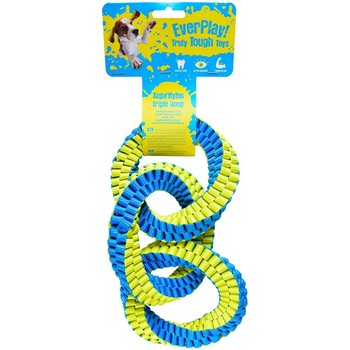 Duvo+ Igračka za pse - Supa` nylon triple hoop 28x13cm plavi/žuti
