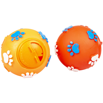 Duvo+ Igračka za pse - Vinil lopta za poslastice PAWS 7,5cm više boja 1kom