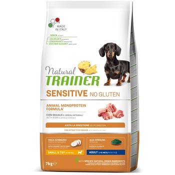 Trainer Natural Sensitive No Gluten sa prasetinom za odrasle pse malih rasa 7kg
