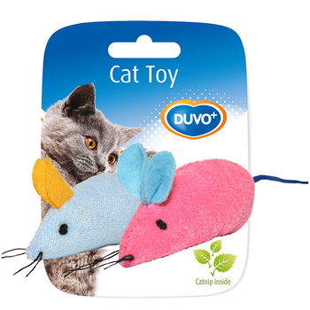 Duvo+ Igračka za mačke - Plišani miš sa macinom travom 