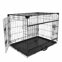 Duvo+ Kavez za pse Ninja Edition sa kliznim vratima 107X71X79 cm crna
