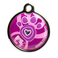 Rogz Metal ID privezak adresar S Pink Paw