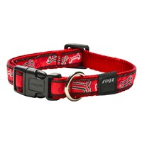 Rogz Scooter klasična ogrlica Red Rogz Bone 16mm - 5/8