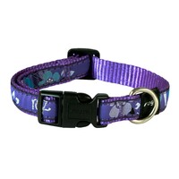 Rogz Scooter klasična ogrlica Purple Forest 16mm - 5/8