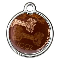 Rogz Metal ID privezak adresar S Mocha Bone