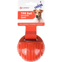 Flamingo Igračka za pse Dt Tpr Spela Ball+Handgrip Crvena S Dia 7,7cm 