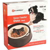 Flamingo Činija Osto Slow Feeder Crna S Dia.12,5cm 400ml 
