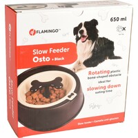 Flamingo Činija Osto Slow Feeder Crna M Dia.15,5cm 650ml 
