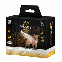 Duvo+ Komplet Am+Povodac pse Flashlight Harness & Line S -120X35-45cm/15cm crvena