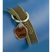 Rogz Armed Response klasična ogrlica Bronze Bone 25mm - 1