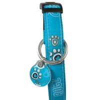Rogz Armed Response klasična ogrlica Turq Paw 25mm - 1
