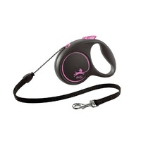 Flexi Black Design M Cord 5m roze